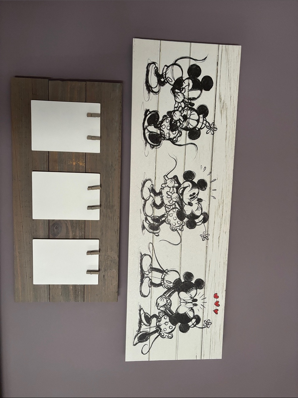 Mickey and Minnie Disney wooden sign decor